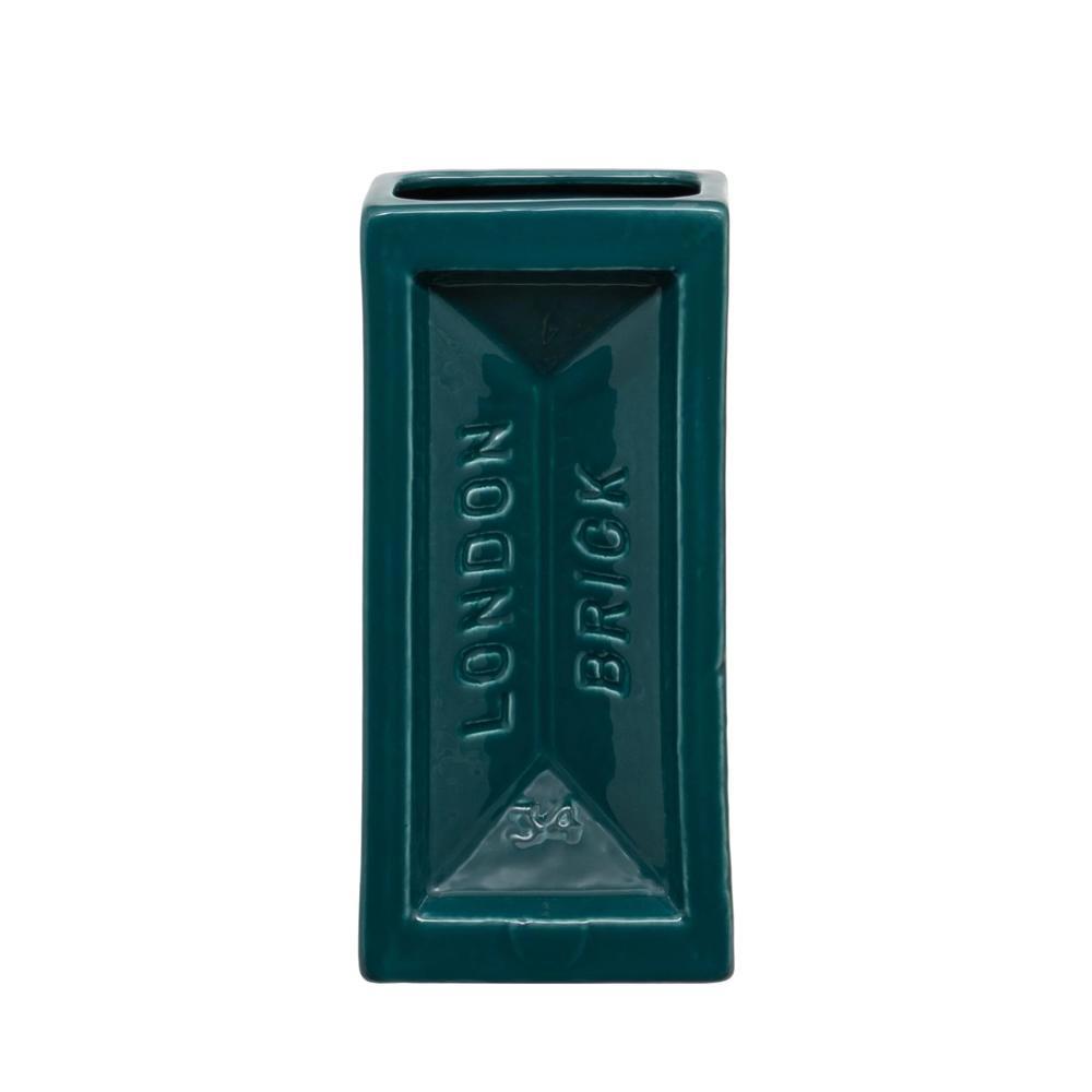 Stolenform London Brick Vase 20cm Teal